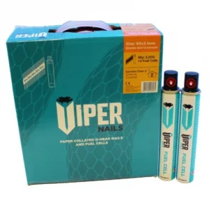 Viper ST 90 x 3.1mm Galvanised Collated Nails & Fuel Cells